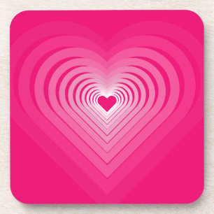 Roze onderzetter met harten