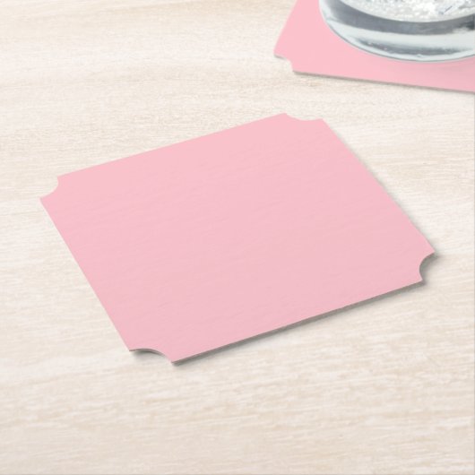 Roze Onderzetter papier met kaartje (Gekanteld)