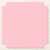 Roze Onderzetter papier met kaartje (Voorkant)