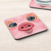 Roze Onderzetter Smile (Linkerzijde)