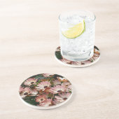 Roze Onderzetter van Afrikaanse Daisies Floral (Zijkant)