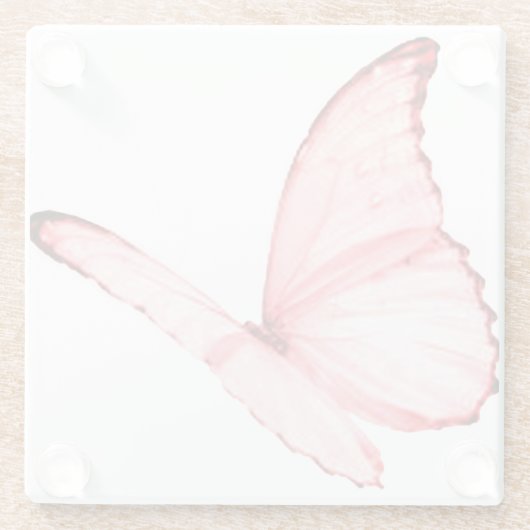 Roze Onderzetter van Butterfly (Achterkant)