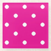 Roze Onderzetter van glas (Voorkant)