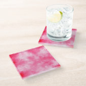 Roze Onderzetter van glas (Schuin)