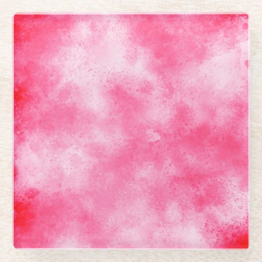 Roze Onderzetter van glas (Voorkant)