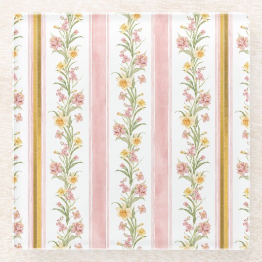 Roze Onderzetter van glas (Voorkant)