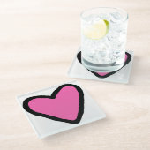 Roze Onderzetter van hars (Schuin)