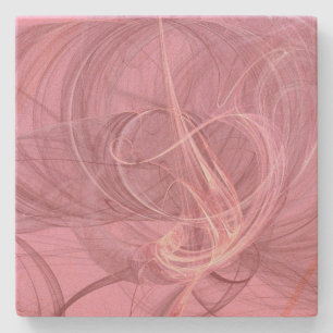 Roze Onderzetter van het Fractal Square Stone