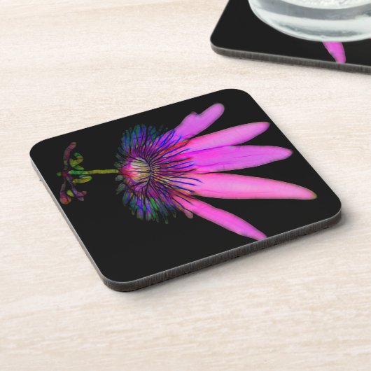 Roze Onderzetter voor Passie Bloem (Linkerzijde)