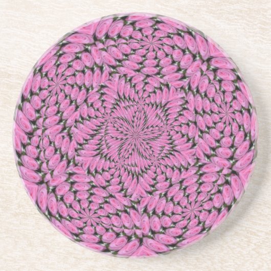 Roze Onderzetter voor rozenontwerp (Voorkant)