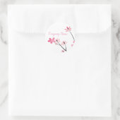 Roze onderzetters ronde sticker (Tas)