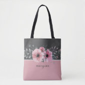 Roze onderzetters tote bag (Voorkant)