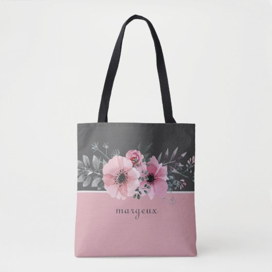 Roze onderzetters tote bag (Voorkant)