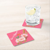 Roze Onderzetters van bruinbruin bruinbruisend pap (Insitu)