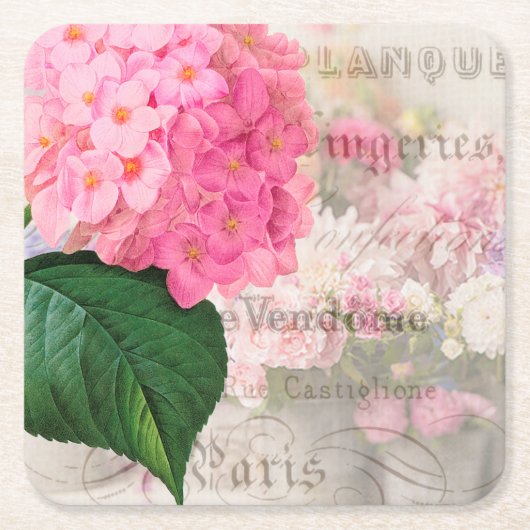 Roze Onderzetters van rozenpapier (Voorkant)