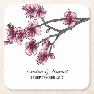 Roze Onderzetters voor eenvoudig Cherry Blossom
