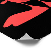 Roze one-Eyed Cyclops Cute Monster Waving Poster (Hoek)