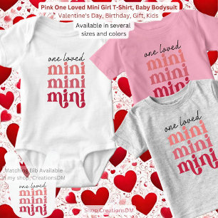 Roze One Loved Mini Girl T-shirt, Romper