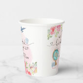 Roze ONEderful Wereld Meisjes 1e Eerste Verjaardag Papieren Bekers (Rechts)