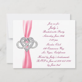Roze oneindige hartslag Bachelorette partijuitnodi Kaart