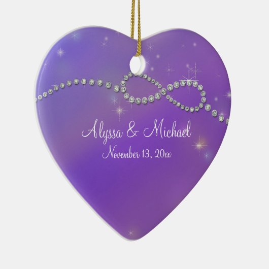 Roze oneindige symbolen Infinite liefhebberij Keramisch Ornament (Rechts)