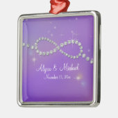 Roze oneindige symbolen Infinite liefhebberij Metalen Ornament (Links)