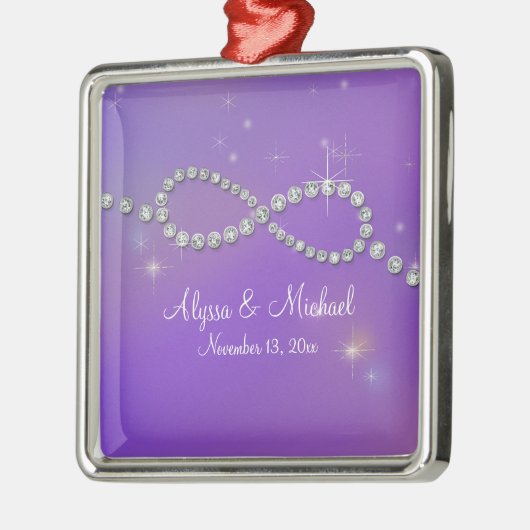 Roze oneindige symbolen Infinite liefhebberij Metalen Ornament (Links)