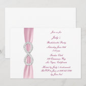 Roze oneindige uitnodiging van de Bachelorette (Voorkant / Achterkant)