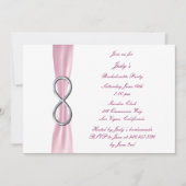 Roze oneindige uitnodiging van de Bachelorette (Voorkant)