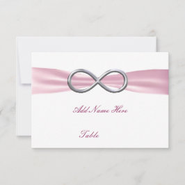 Roze Oneindigheid Trouwtafel Plaatshouder Kaart