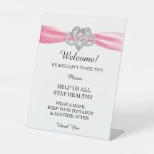 Roze oneindigheid van ribbon Heart Wedding Safety