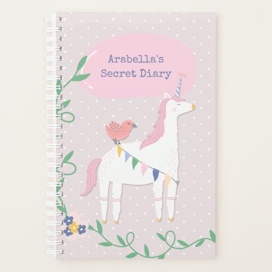  roze onicorn Girl's geheime agenda (Voorkant)