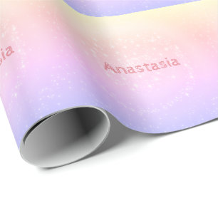 Roze, onkruidachtige jouw naam, opvegen cadeaupapier