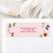 Roze ontbijt voor ontbijt etiket (Insitu)