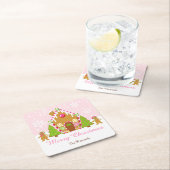 Roze ontbijt voor ontbijt kartonnen onderzetters (Insitu)