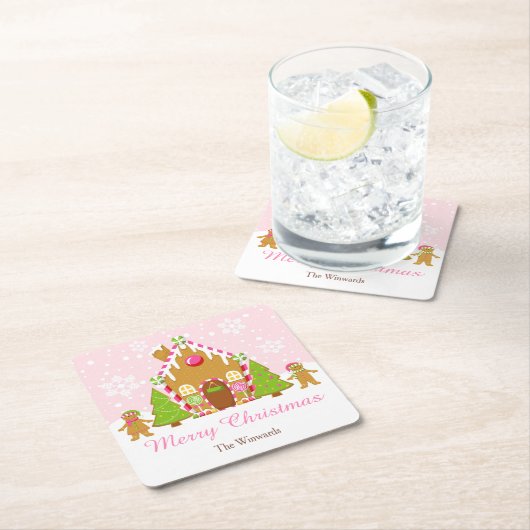 Roze ontbijt voor ontbijt kartonnen onderzetters (Insitu)