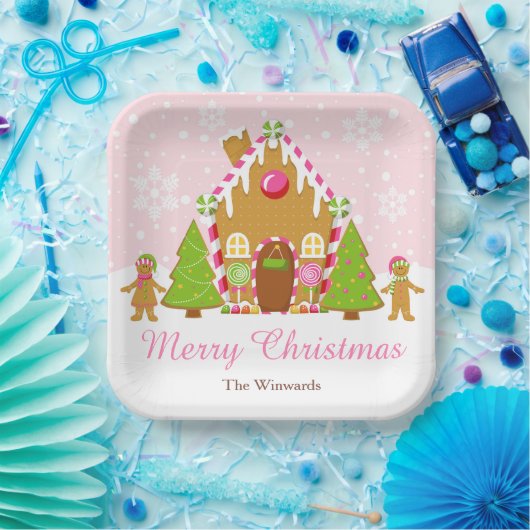 Roze ontbijt voor ontbijt papieren bordje (Feest)