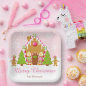 Roze ontbijt voor ontbijt papieren bordje (Feest)