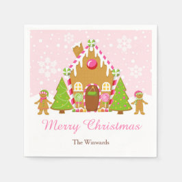 Roze ontbijt voor ontbijt servet