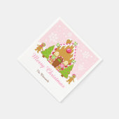 Roze ontbijt voor ontbijt servet (Hoek)