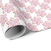 Roze ontbijtkoek kerstinpakpapier cadeaupapier (Rol Hoek)