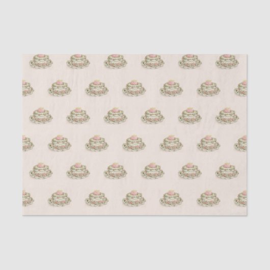 Roze  ontkoppeling van de Birthday Cake Flowers Tissuepapier (Voorkant)