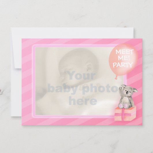 Roze ontmoet me een nieuwe uitnodiging voor een me (Voorkant)