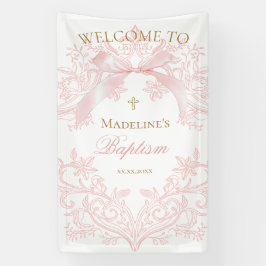 roze ontwerp Doop welkom Spandoek