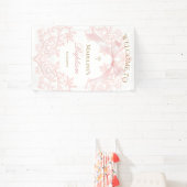 roze ontwerp Doop welkom Spandoek (Insitu)