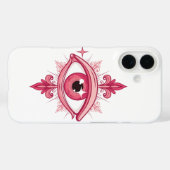 Roze ontwerp schets voor evil eye tatoeage Case-Mate iPhone case (Achterkant (horizontaal))