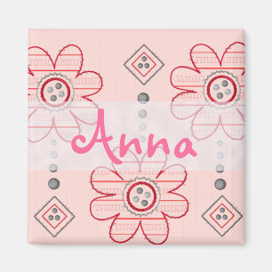  roze ontwerp van de Wall Flowers Magneet