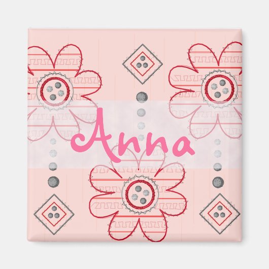  roze ontwerp van de Wall Flowers Magneet (Voorkant)