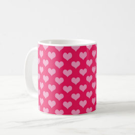 Roze ontwerp van het hart koffiemok