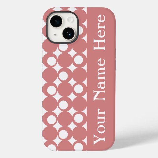Roze ontwerp voor standaard met naam Case-Mate iPhone case (Achterkant)